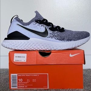 NEW Men’s NIKE Epic React 2. Oreo Colorway. Sz. 10